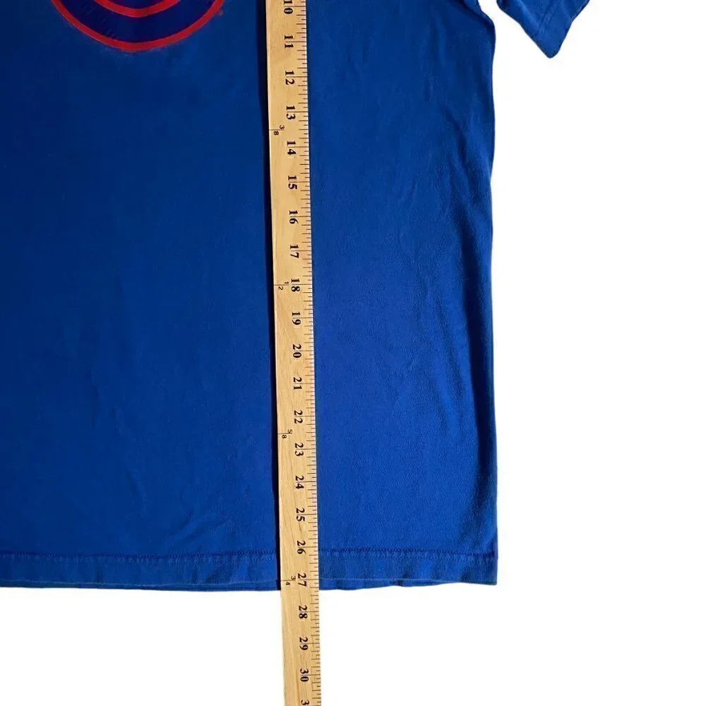 Chicago Cubs Nike Mens T-Shirt Baseball Graphic Team Blue Red Size Large